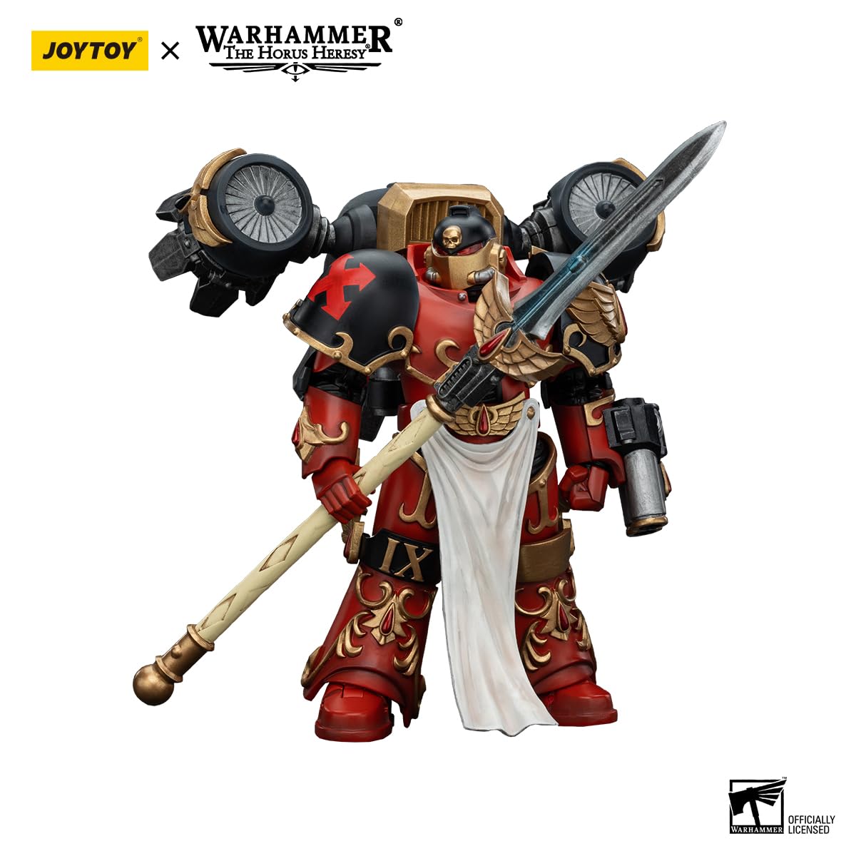 JOYTOY Warhammer The Horus Heresy Blood Angels Crimson Paladins Squad Crimson Paladin 1, 1:18 Scale Action Figure Mecha Joy Toy