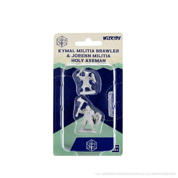 Neca Critical Role Unpainted Minis: W2 Kymal Brawler & Jorenn Holy Axeman