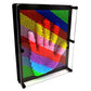 3D Pin Art Intellectual Fun Toy Rainbow Plastic Pin Art Palm Board Push Pin Toy (Rainbow-10X8Inches)