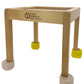 Little Balance Box, Best Push Pull Walker Toy, 2-In-1 No Wheels Spring Feet, Wooden Walker, Girl Boy Toddler Walker Push Stand Toys, Toddler, Child Activity Table (Beige + Booties)