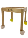 Little Balance Box, Best Push Pull Walker Toy, 2-In-1 No Wheels Spring Feet, Wooden Walker, Girl Boy Toddler Walker Push Stand Toys, Toddler, Child Activity Table (Beige + Booties)