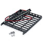 RCHUBAM RC-Hub Metal Roof Rack Luggage Carrier with LED Light Bar for 1/24 Axial SCX24 - Black