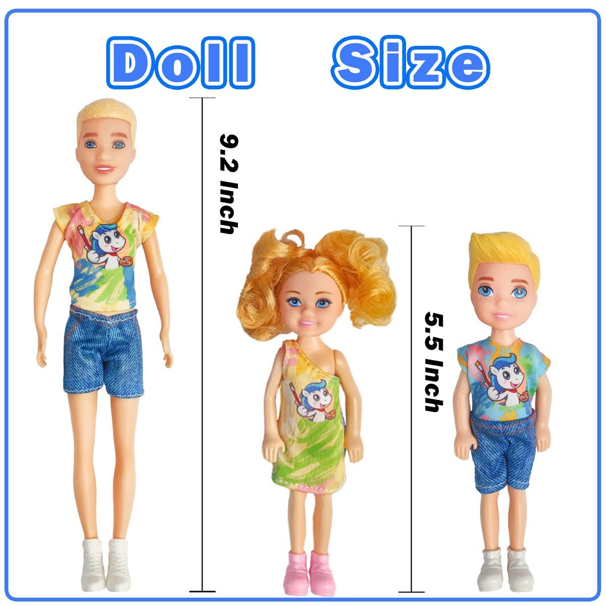 Chioldilly Interactive Family Toy Fun Action Figures Set, Imaginative Educational Family Doll Play, For Kids 3+(Editions F)