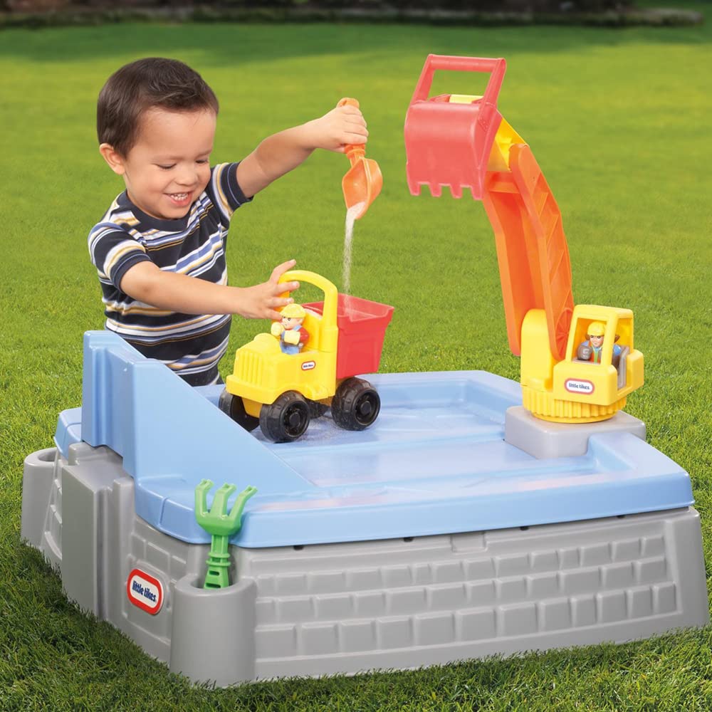 Little Tikes Big Digger Sandbox - Plastic, 28.5''L x 51''W x 25''H, White, Model 624520M