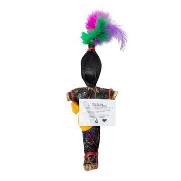 Artisan Owl New Orleans Novelty Voodoo Doll Souvenir With White And Black Pins (Black)