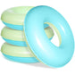 ShinyRelief 4 Pcs Inflatable Pastel Pool Floats 30'' Macaron Swim Inner Tube for Kids mature-themeds Swimming Rings Raft Floats Toys Summer Beach Swimming Pool Bachelorette Party Supplies(Yellow Blue)