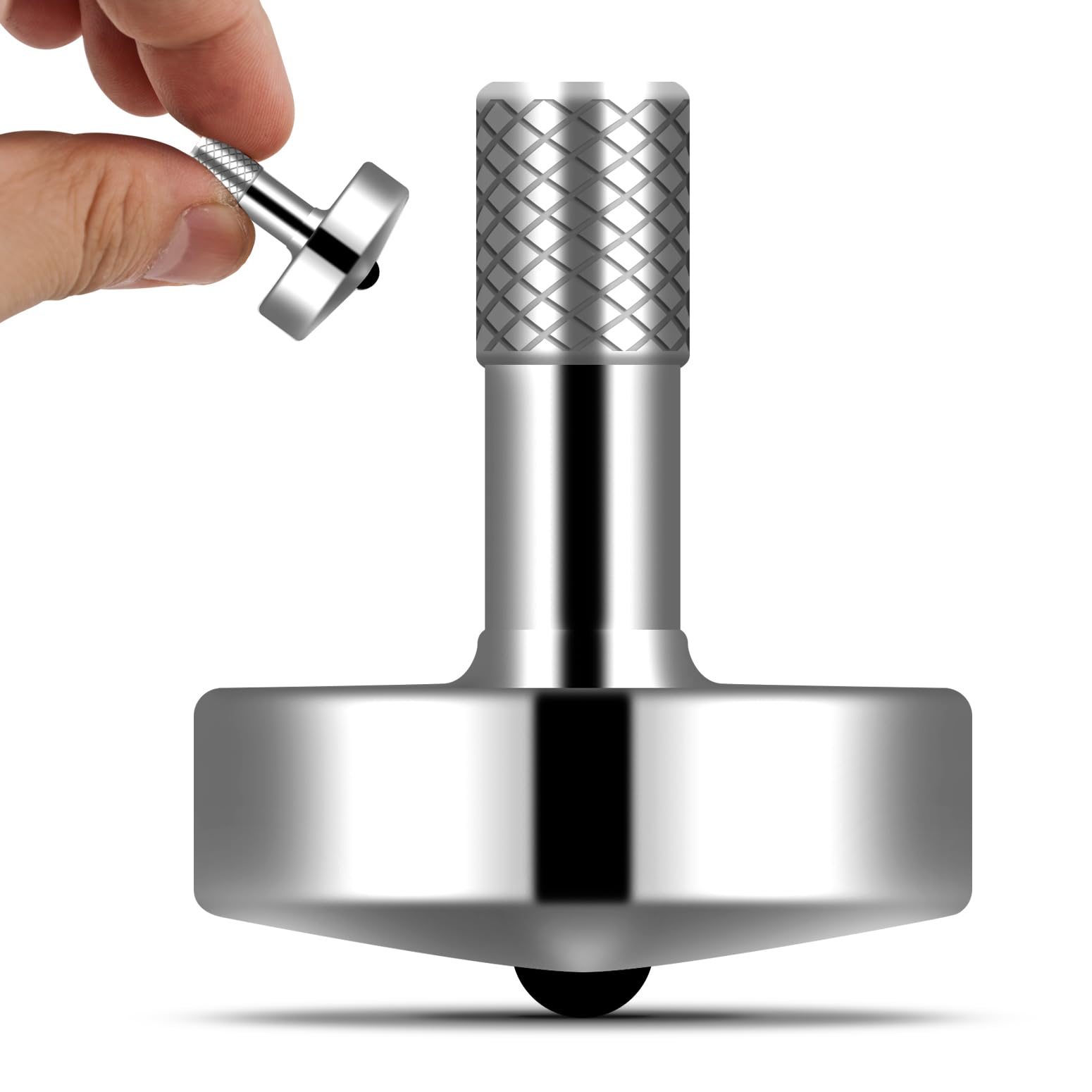 Djuiinostar Premium Ss Spinning Top: 5-11 Minutes, Lengthened Stem, Easy To Twirl For Kids And Adults, Cnc Machined, Great Time Killer, Edc Fidget Toy Dst-806
