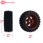 Mesimsple Pre Glued Plastic Wheel And Rubber Tire Ara550114 For 1/18 Typhon Grom Series Upgrade Parts Black