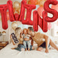 Toniful 40 Inch Large Bright Red Letter Balloons A-Z, Giant Jumbo Helium Foil Mylar Big Letter S Balloons For Birthday Party Ann