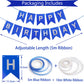 Happy Birthday Banner, Blue Birthday Decoration, 16 Pcs 12In Happy Birthday Balloons With 2 Ribbons For Boys And Men Any Ages Bi