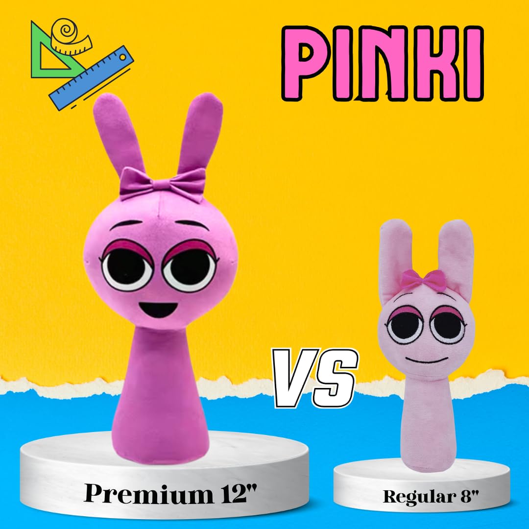 Sprunki Plush Toy - 11.8  enhanced Stuffed Character Doll with 50 Stickers & Gift Bag | Soft Plushies for Kids Room Decor  Cuddling  or Play | Choose Sky  Pinki  Oren  Simon  Mr. Fun Computer & More