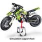 Mesiondy Motorcycle Toy Building Blocks Kit, 476 Pieces, Green, Model MY015, Plastic STEM Bricks for Boys & Adults