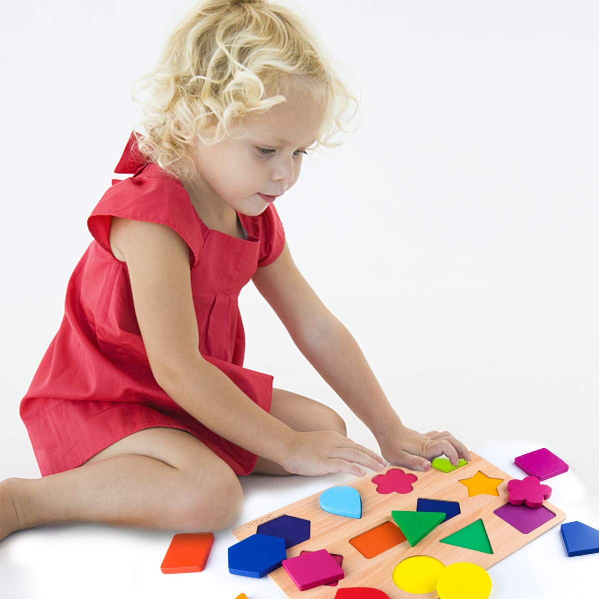 Wooden Shapes Puzzle - Early Educational Developmental Toy
