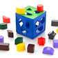 Shape Sorting Cube Educational Toy, 18 Colourful Blocks, Learning Activity Set For Kids