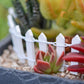 Ymeibe 35 Inch 2-Pack Miniature Fairy Garden Fence Wood Decorative Ornament Fence For Dollhouse Succulent Plant Pot Diy Diorama