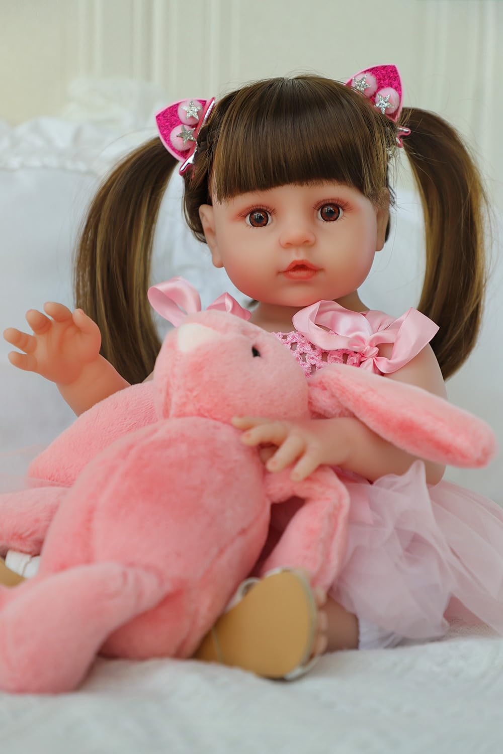 SCOM Lifelike Reborn Dolls Girl -20 Inch Realistic Baby Doll Newborn Baby Dolls
