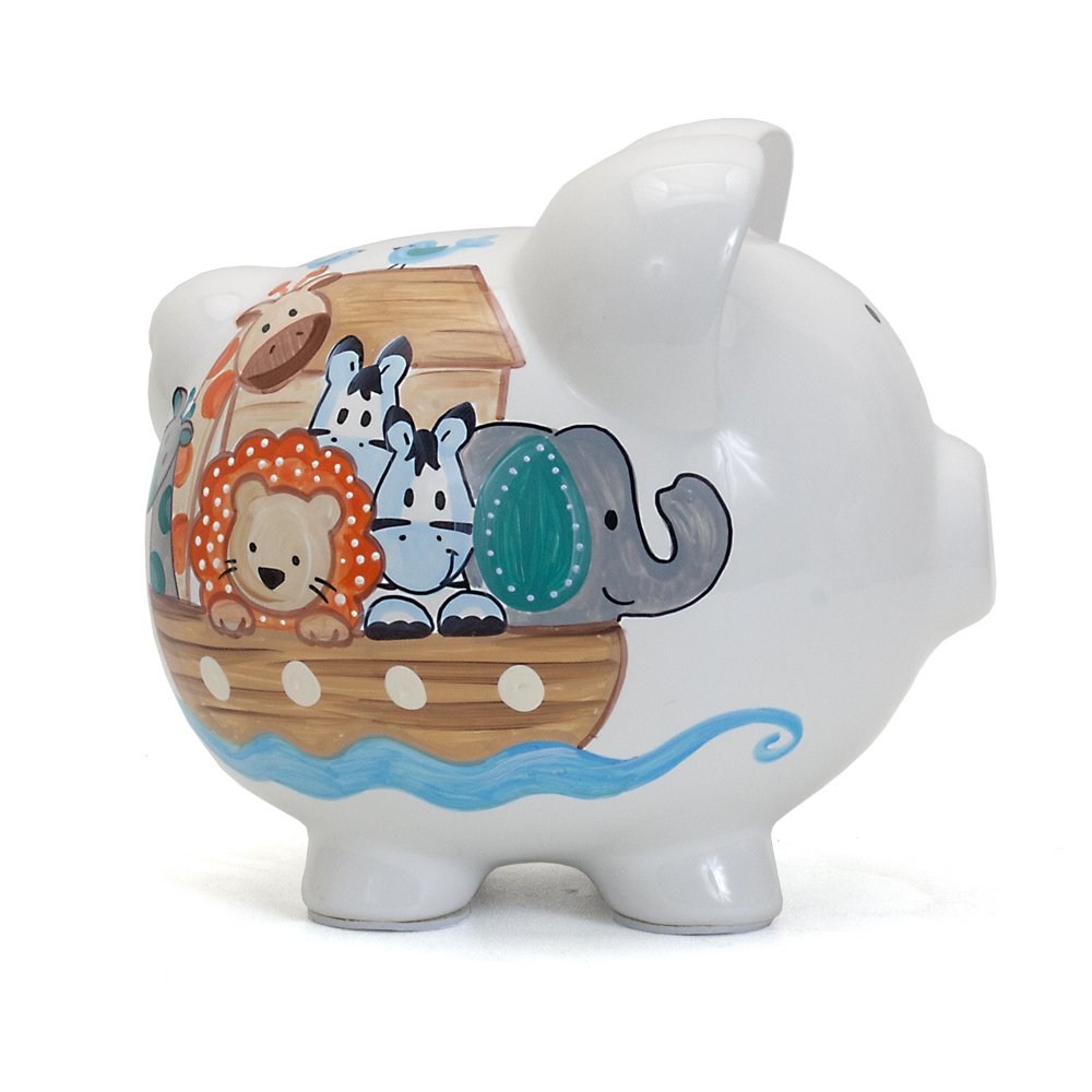 Child To Cherish Ceramic Piggy Bank For Boys, Noah'S Ark
