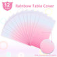 3 Pack Pastel Rainbow Tablecloths Rainbow Plastic Tablecloth Rainbow Party Decorations Rainbow Birthday Party Supplies Pastel Ta