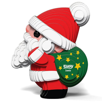 Eugy Santa 3D Puzzle, 24 Piece Eco-Friendly Educational Toy Puzzles For Boys, Girls & Kids Ages 6+