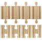Set of 8 Male-Male Female-Female Wooden Train Track Adapters - Railway Expansion Accessories Compatible with Major Toy Trains - 