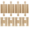 Set of 8 Male-Male Female-Female Wooden Train Track Adapters - Railway Expansion Accessories Compatible with Major Toy Trains - 