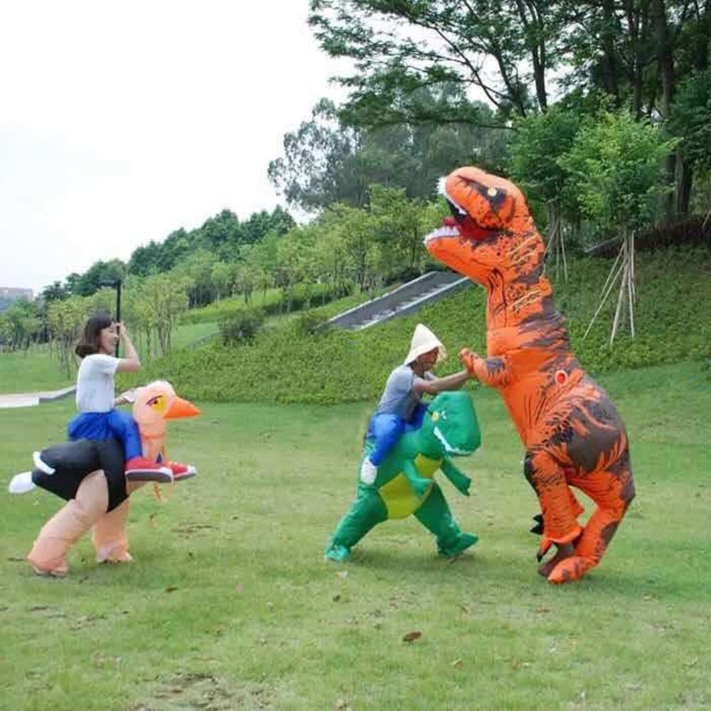 Kiddale Mini Inflatable Costume Fan Blower, 10W×13L, Orange, Upgraded Plastic Model for Dinosaur and Inflatable Game Suits
