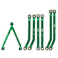 Injora High Clearance Chassis Links Set For Scx24 C10 Jlu Bronco Base Camp 4Runner Axial 1/24 Rc Crawler Car (Green)