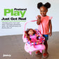 Joovy Toy Car Seat Baby Doll Carrier Featuring Crash-Tested Latch System For Safety, Machine-Washable Cover For Easy Cleaning, And Five-Point Harness - Fits Dolls 12” To 22”, Pink
