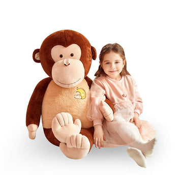 Ikasa Giant Large Monkey Stuffed Animal Plush Toy For Children (Brown, 30 Inches)