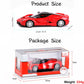 Alloy Collectible Red Ferrari Race LaFerrari Pull Back Vehicles Diecast Cars Model with Lights and Sound