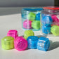 Korea 8PCS Gonggi Jack Stone Pebbles Set - Plastic with Round Case (Model 0074) - Random Color