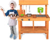 Aoparts Mud Kitchen, Play Kitchen, Kitchen Accessories and Garden Sink, Kids Outdoor Kitchen Playset with Faucet, Mud Kitchen fo