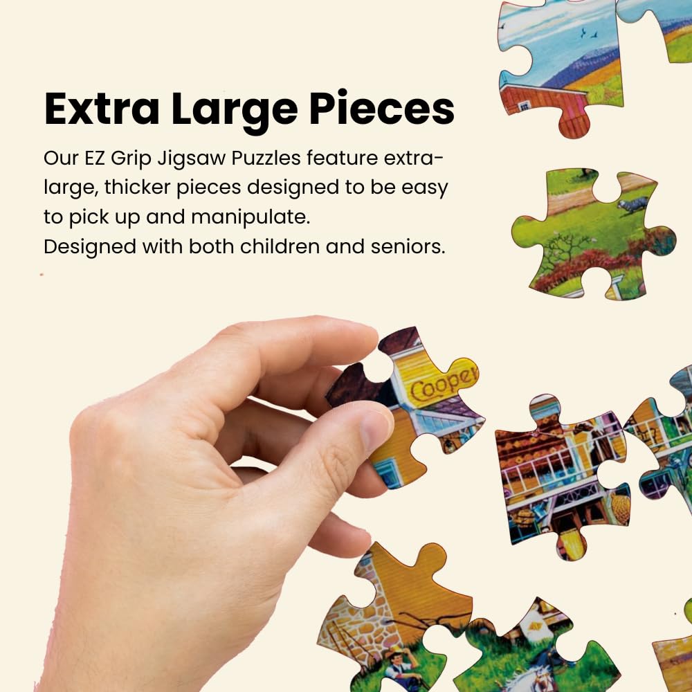 Masterpieces - 500 Piece Jigsaw Puzzle  Large EZ Grip Shapes  White House   Fun for mature-themeds  Seniors  Family  Kids  19.25 x 26.75