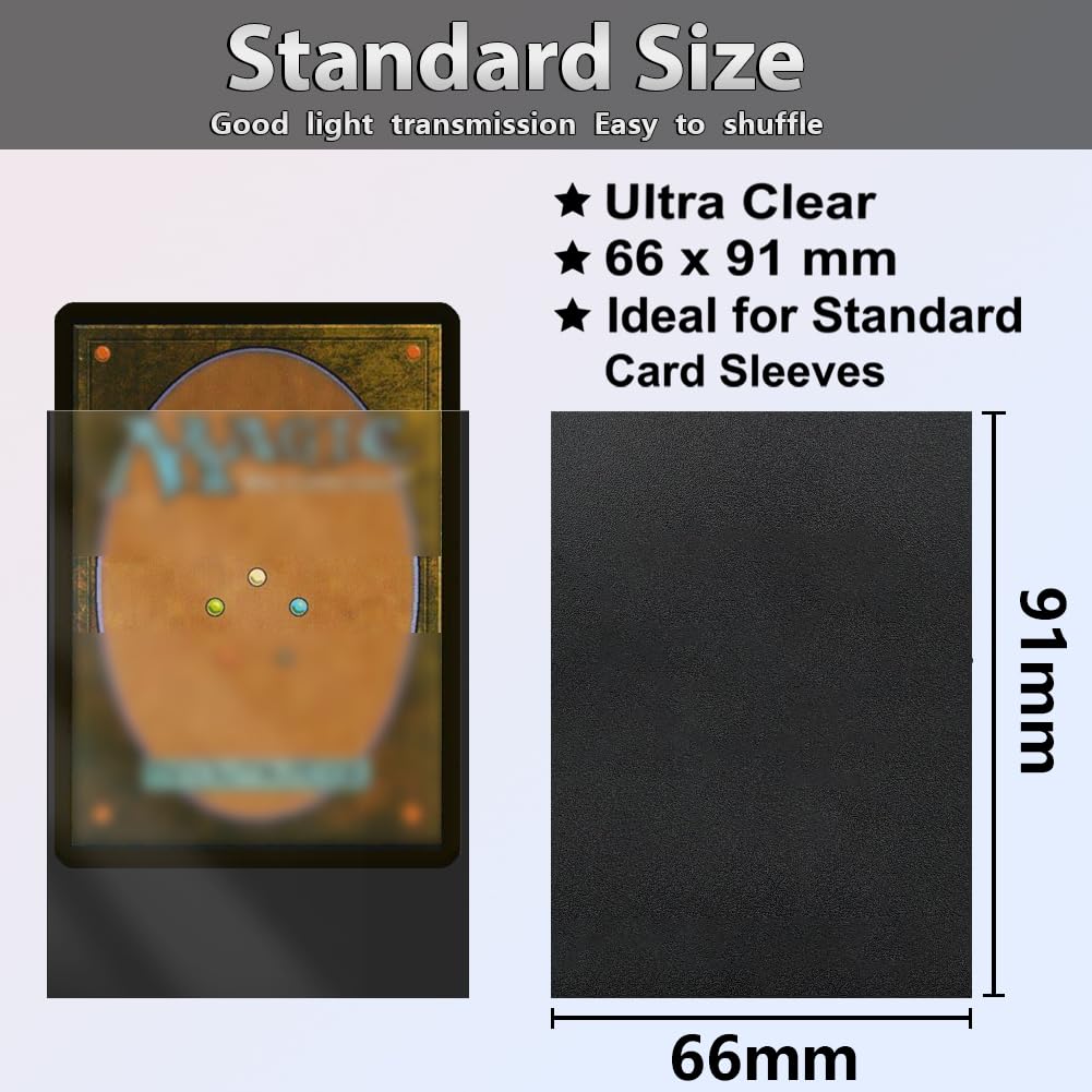 Trading Card Sleeves For Standard Cards,Plastic Card Sleeves Fit For Baseball Card Sleeves,Yugioh Sleeves, Football, Mtg Sleeves