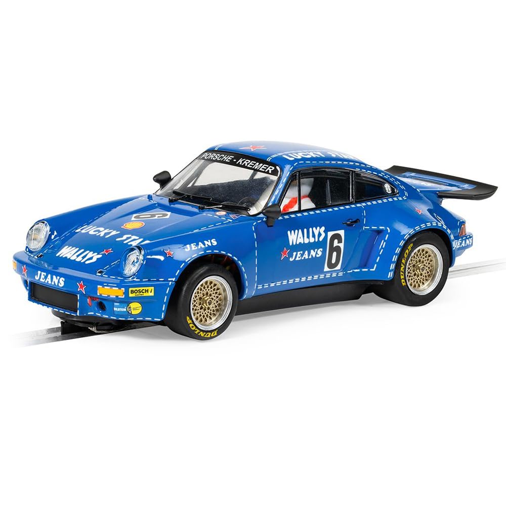 Scalextric Porsche 911 Carrera Rsr 3.0 Wally'S Jeans #6 1:32 Slot Race Car C4398