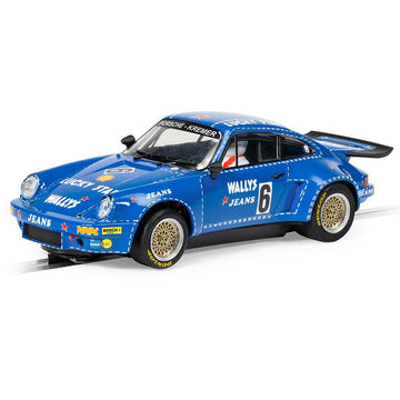Scalextric Porsche 911 Carrera Rsr 3.0 Wally'S Jeans #6 1:32 Slot Race Car C4398