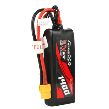 Gens ace 3S Lipo Battery 11.1V 1400mAh 60C Lipo Battery with XT60 Plug for 1/14 1/16 RC Cars