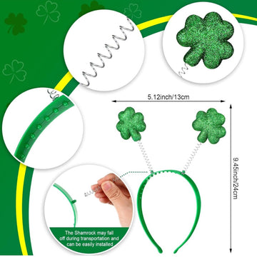 Funiverse 20 Bulk Fighting Irish Shamrock St Patricks Day Head Bopper Party Hats