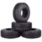 Wonfast 4Pcs Rc Crawler 105Mm Rubber Tires 1.9 Inch Wheels Tyres Set For 1:10 Rc Rock Crawler Car For Axial Scx10 D90 Rc4Wd Tf2