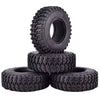 Wonfast 4Pcs Rc Crawler 105Mm Rubber Tires 1.9 Inch Wheels Tyres Set For 1:10 Rc Rock Crawler Car For Axial Scx10 D90 Rc4Wd Tf2