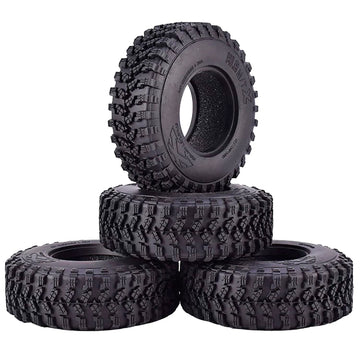 Wonfast 4Pcs Rc Crawler 105Mm Rubber Tires 1.9 Inch Wheels Tyres Set For 1:10 Rc Rock Crawler Car For Axial Scx10 D90 Rc4Wd Tf2