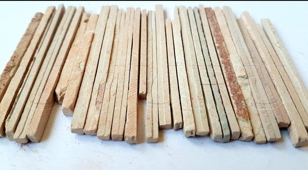4OUR FAITH Red Slate Pencils, Natural Limestone Chalk, 30 Count, Off Red