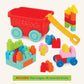 Battat – Building Blocks – 47Pc Brick Set – Colorful & Chunky Bricks – Unique Wheel Bricks – 12 Months + – Locbloc Red Builder'S Wagon