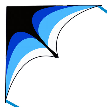 Mint'S Colorful Life Delta Kite For Kids & Adults, Easy To Fly With 2 Ribbons And 300Ft String, Best Kite For Beginners (Blue)