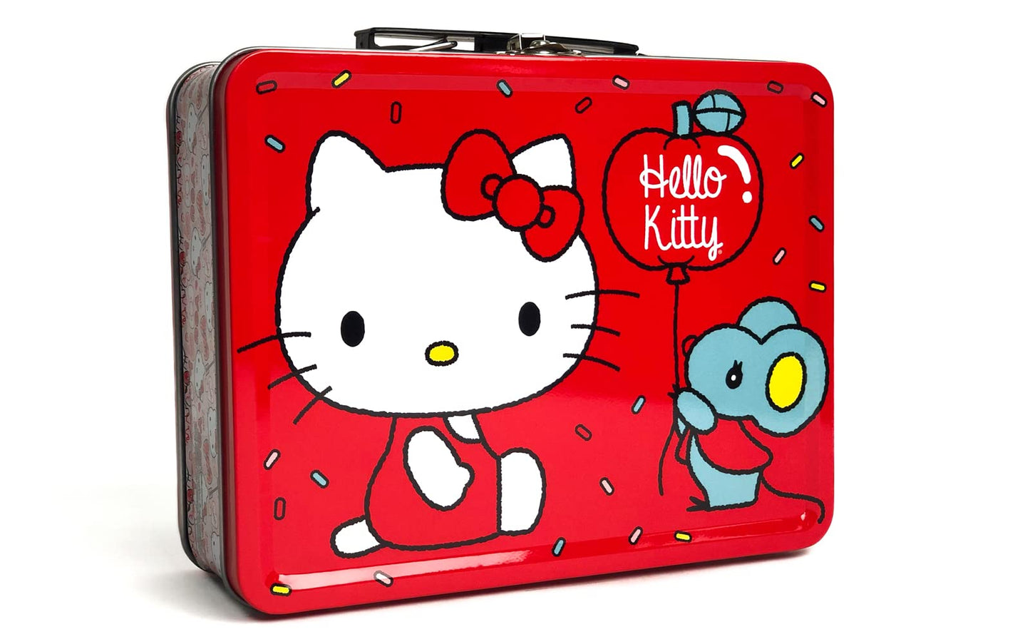 Hello Kitty Gift Set- Hello Kitty Lunch Tin Box, Water Bottle, Puzzle, Stickers, And Pencil Case.