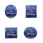 41Pcs Navy Blue And Silver Party Supplies ,Include 20 Plates, 20 Napkin And 1Pcs Tablecloth,Used For Navy Blue And Silver Birthd