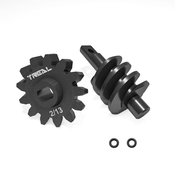 Treal Axial SCX24 Steel Overdrive Gears, Differential Diff Worm Gear Set 2T/13T, Overdrive 23%