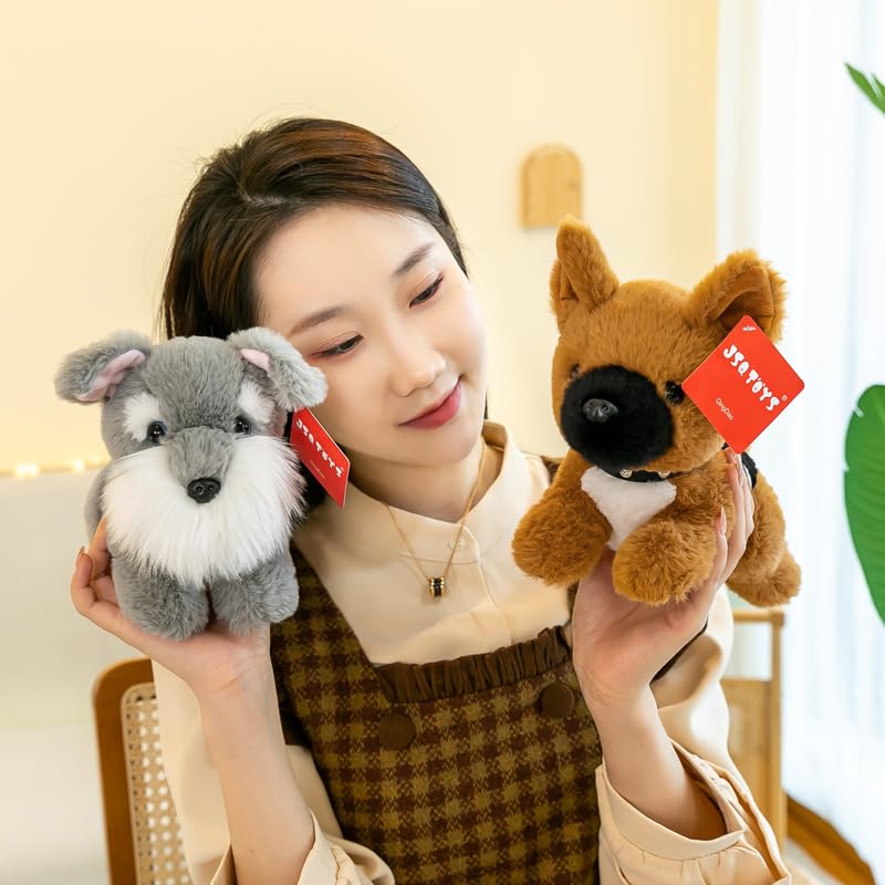 Gjlzfwbx 10 Inch Realistic Dog Plush Toy, Soft Realistic Dog Stuffed Animal, Children'S Playmate Gift Baby'S Day Valentine'S Day