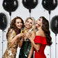 TONIFUL 30Pcs 18 Inch Large Black Round Shape Foil Balloons Big Black Circle Helium Mylar Ballons for Birthday Wedding Baby Show