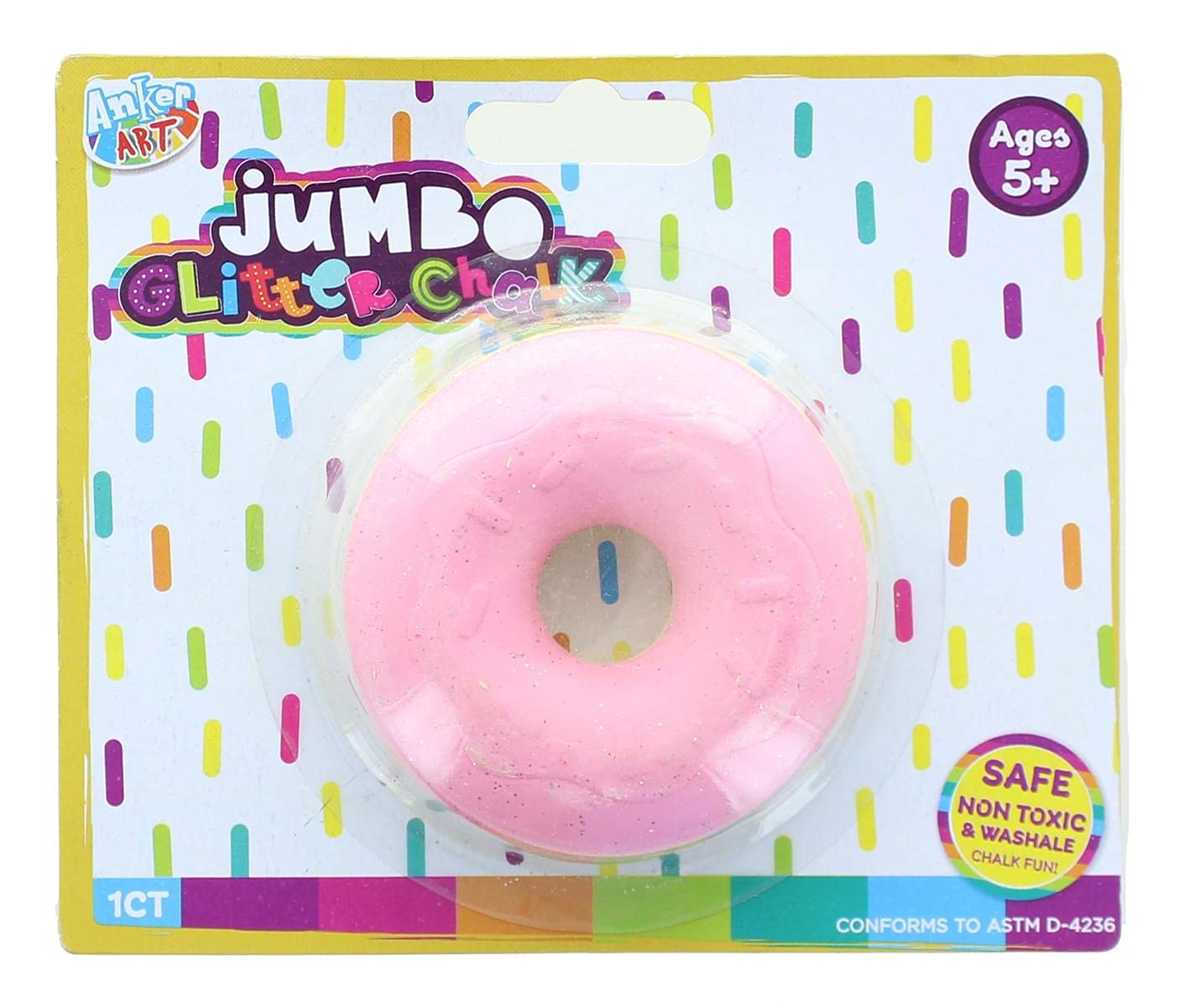 Anker Play Jumbo Shaped Glitter Sidewalk Chalk | Donut